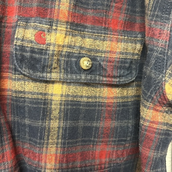 Men’s long sleeve button-down, Carhart shirt size large tall - Picture 3 of 8